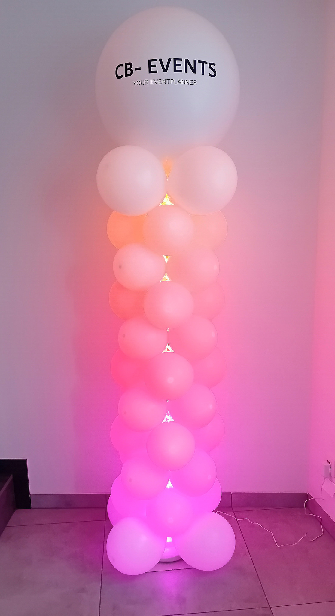 Ballonpiloon Ledverlichting + Bedrukking