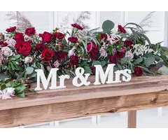 Houten Letters MR & MRS / 50cm x 9,5cm