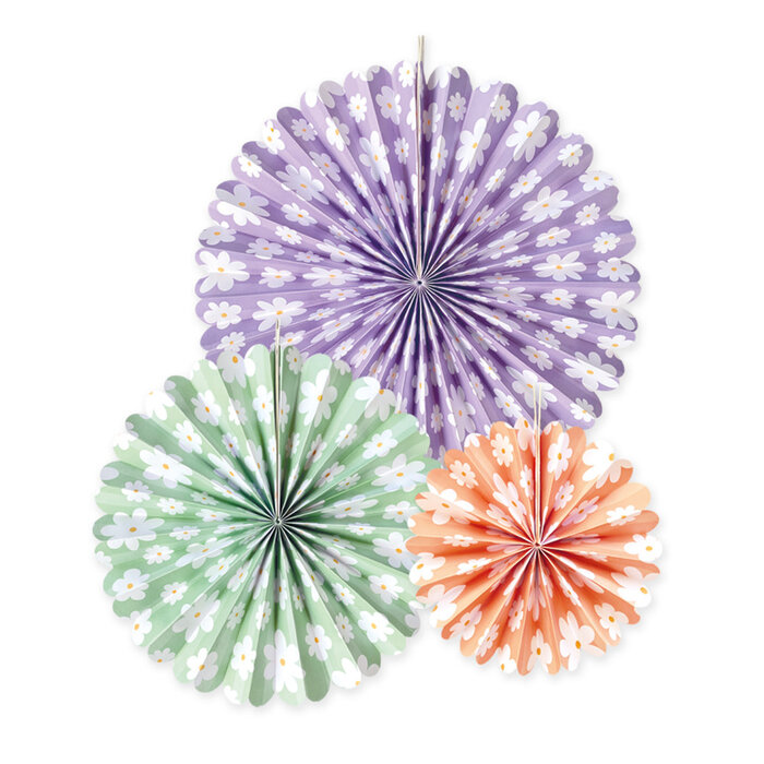 Papieren Decowaaiers Pastel Madeliefjes / 3 Stuks