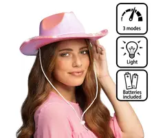 Led Cowboyhoed Pearl Roze