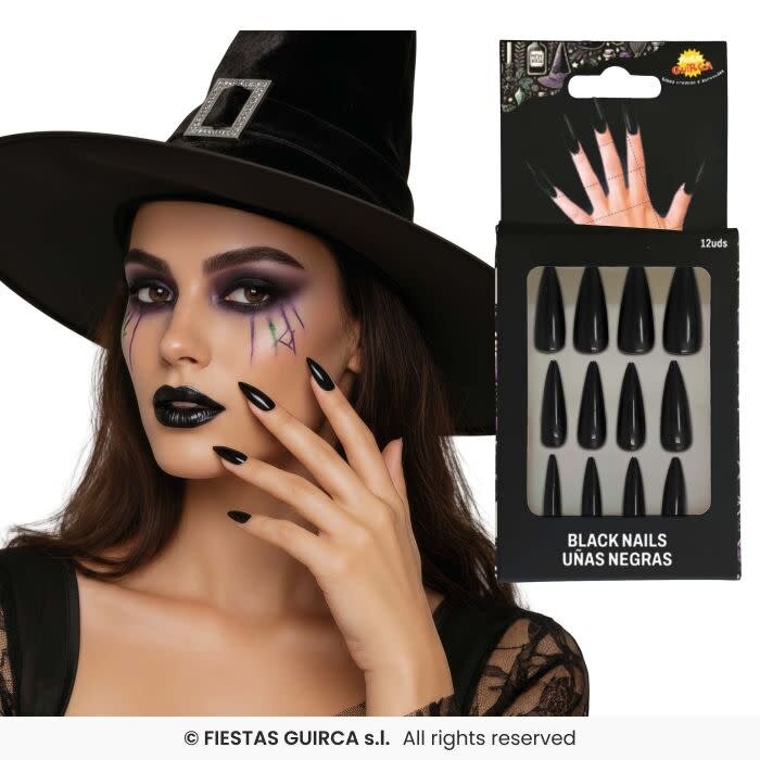 12 Stuks Kunstnagels / Zwart