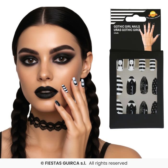 12 Stuks Kunstnagels / Gotic Meisje
