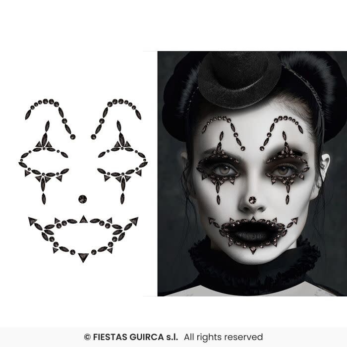 Gezichtdiamantjes Harlekijn / Stickers