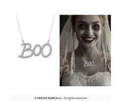 Metalen Halsketting  Zilver "Boo"