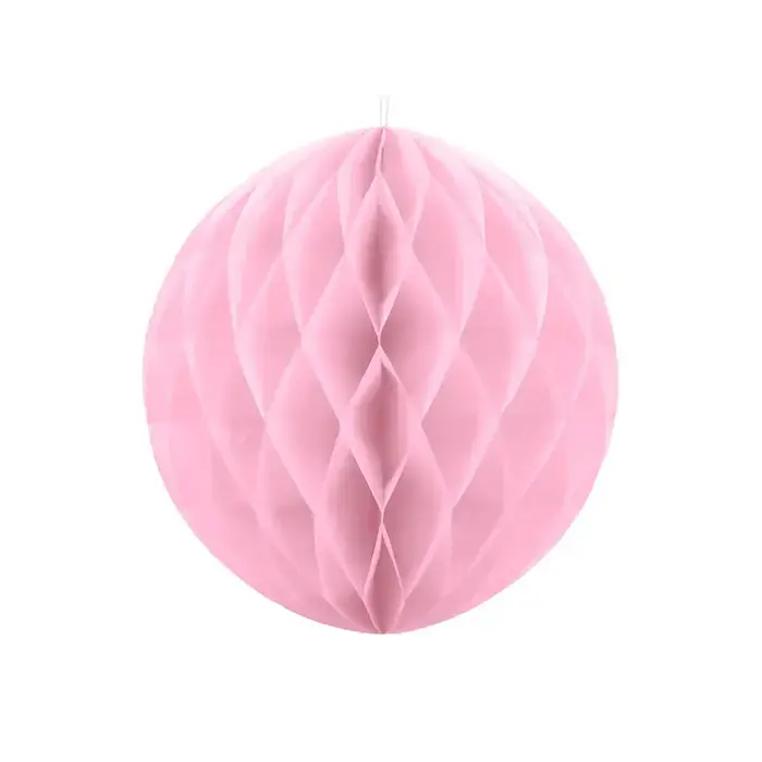 Decoratie Honeycomb 40cm / Lichtroze