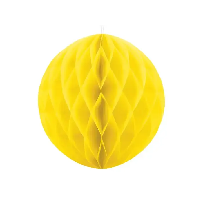 Decoratie Honeycomb 40cm / Geel