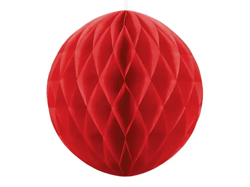 Decoratie Honeycomb 40cm / Rood