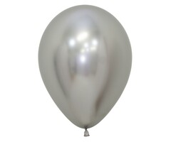 12x Latex Ballonnen - 30cm / Zilver