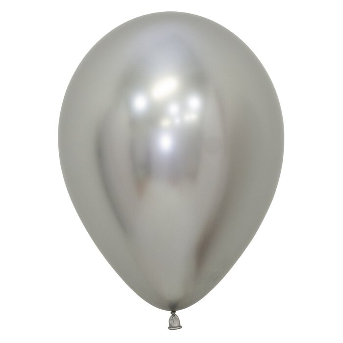 12x Latex Ballonnen - 30cm / Zilver