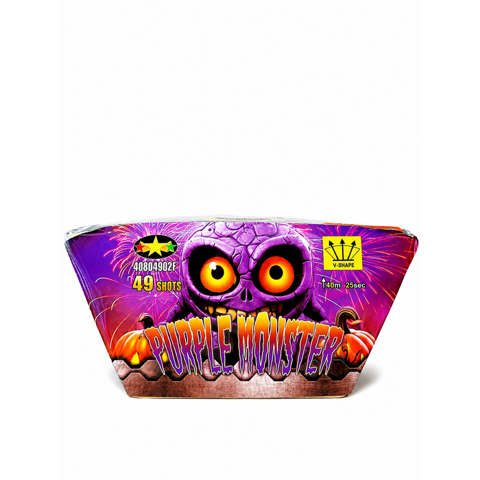 Vuurwerkbatterij Waaier Purple Monster  | 49 Shots