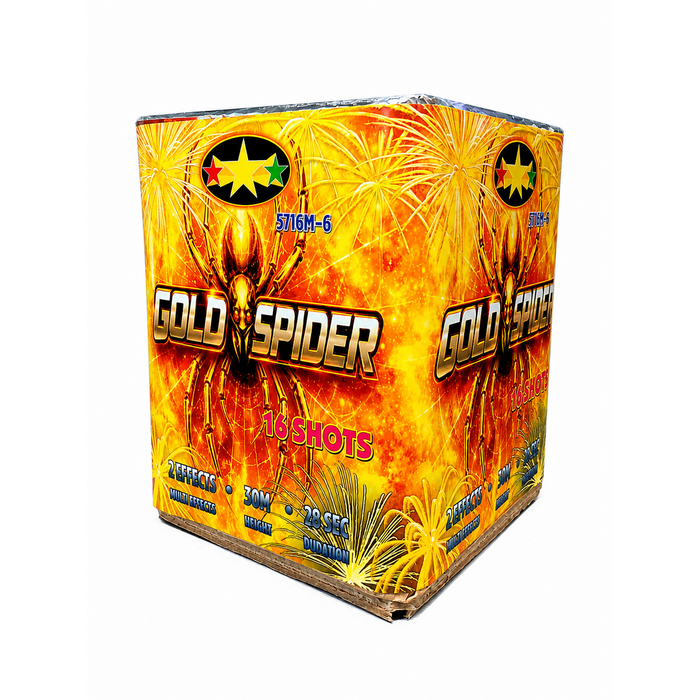 Vuurwerkbatterij Gold Spider/ 16 Shots