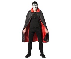 Dracula Cape Zwart & Rood / One Size