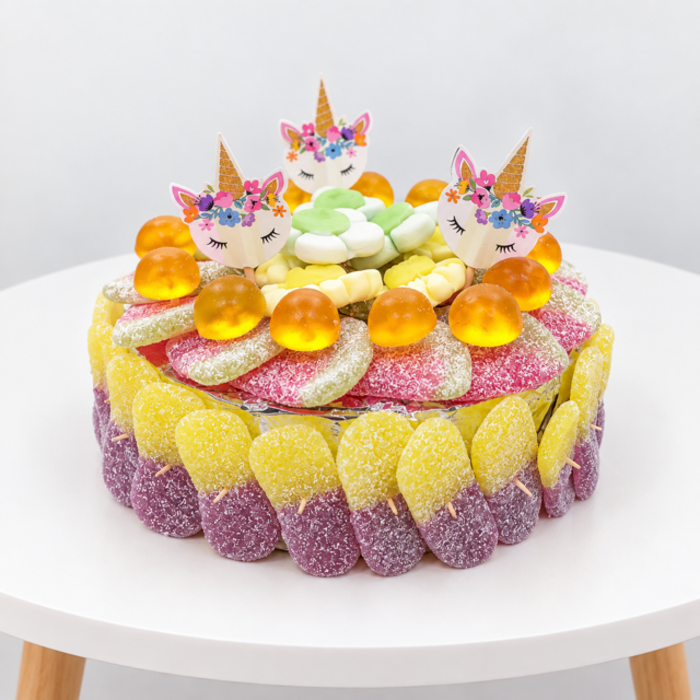 Snoeptaart  Klein/ Thema Unicorn