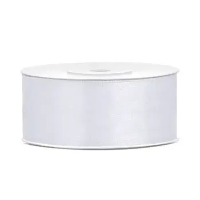 Satijnen Lint 25m / Wit