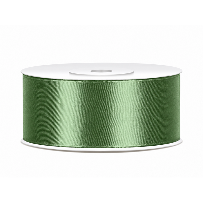 Satijnen Lint 25m / Salie Groen
