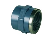 Plasson PVC schroefbus mof x binnendraad met versterkingsring | 16 t/m 63 mm