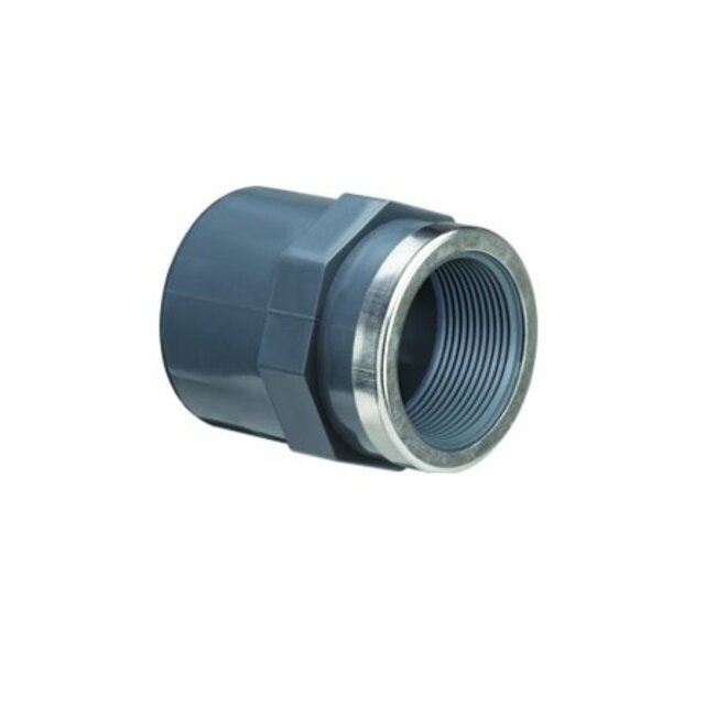 Plasson PVC inzetschroefbus | Spie x mof x bi.dr met versterkingsring | 20 t/m 75 mm