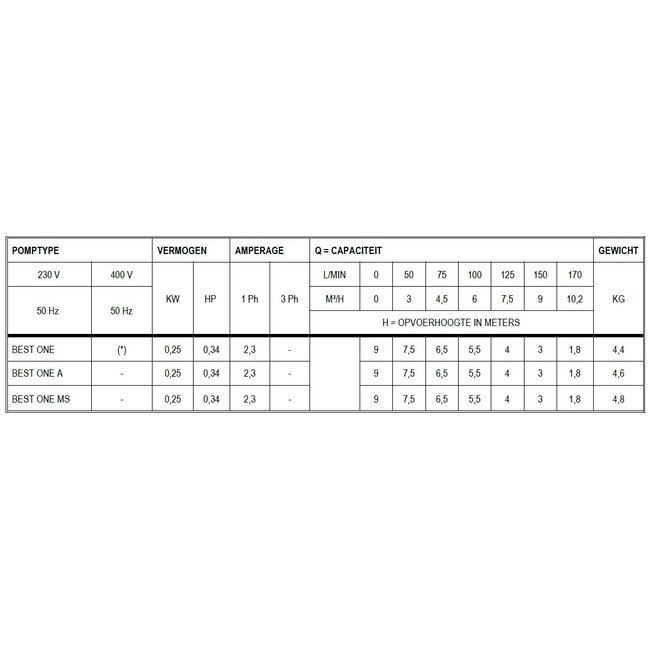 Ebara Dompelpomp Best One | Ebara