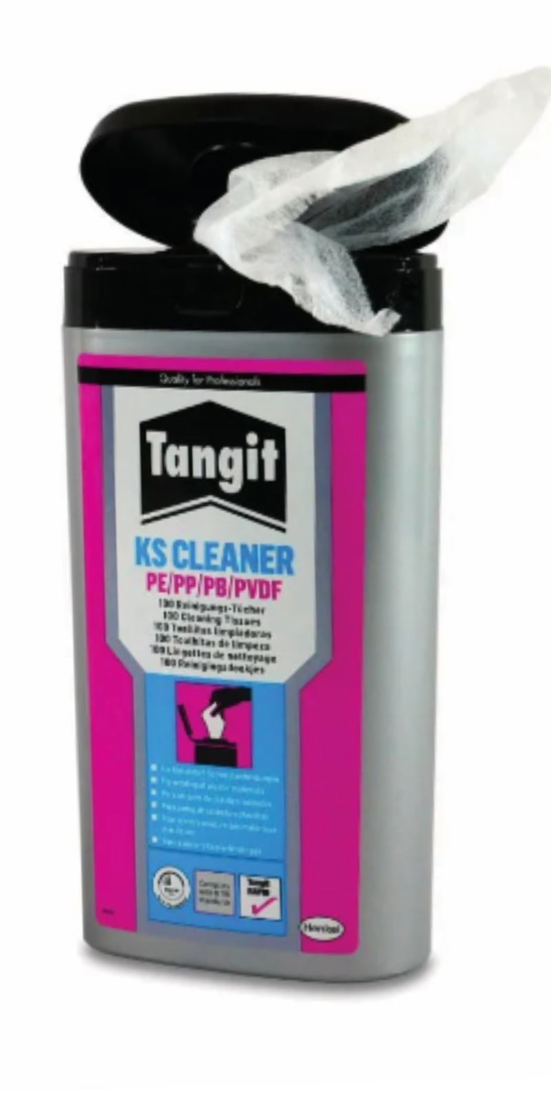 Tangit cleaner reinigingsdoekjes voor PE/PP/PVC | 100 stuks