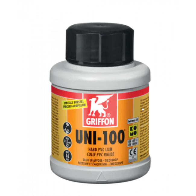 Griffon  PVC Lijm 250 ml met Kwast | UNI-100 | Griffon