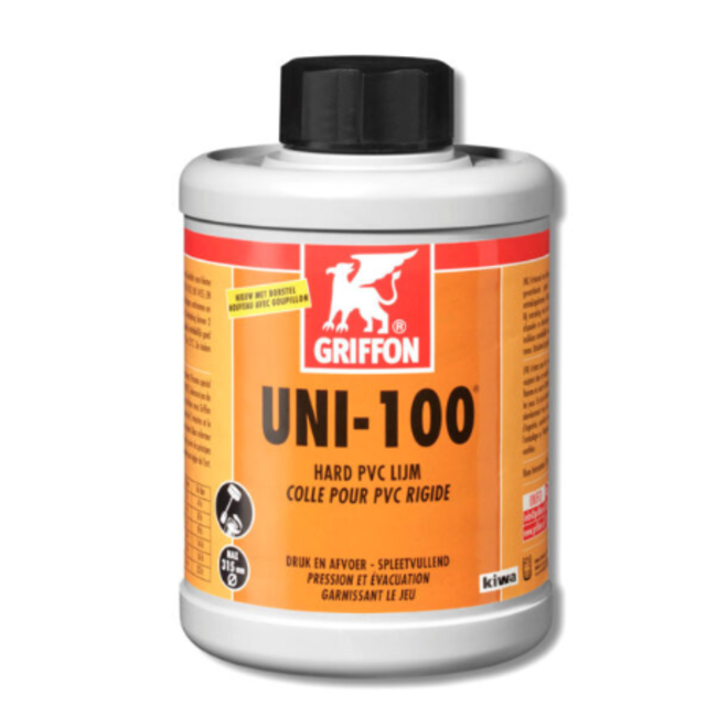 Griffon  PVC Lijm 1 liter met kwast | UNI-100 | Griffon