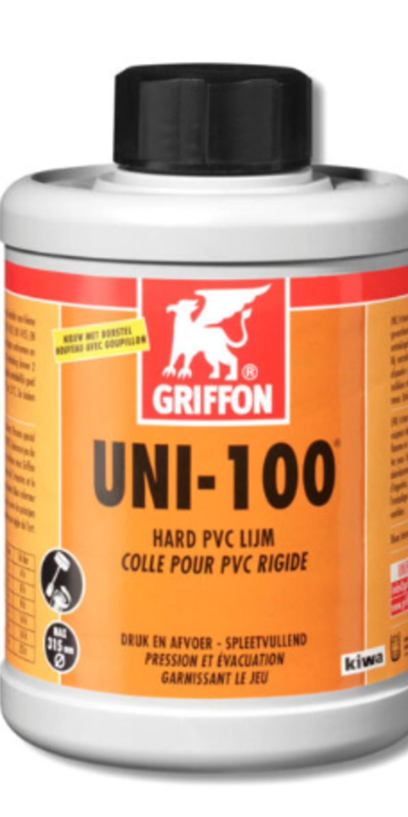 PVC Lijm 1 liter met kwast | UNI-100 | Griffon