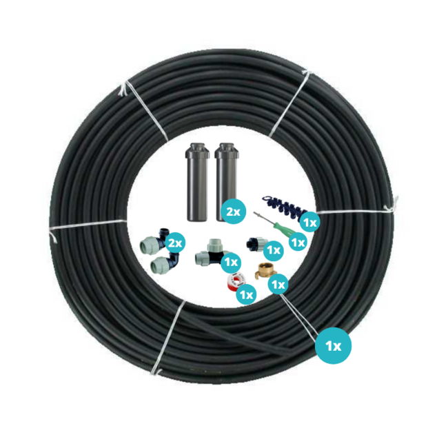 RainBird Complete Rainbird tuinsproeierset 5004 met tyleenslang | 2 pop-up sproeiers