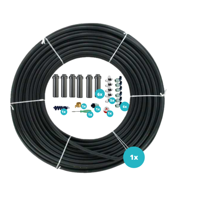 RainBird Complete Rainbird tuinsproeierset 5004 met tyleenslang | 6 pop-upsproeiers