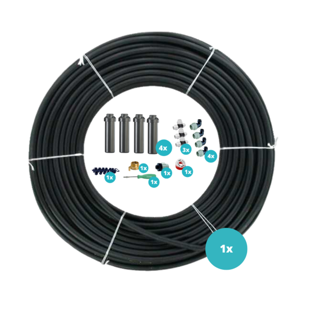 RainBird Complete RainBird tuinsproeierset 3500 met tyleenslang | 4 pop-upsproeiers