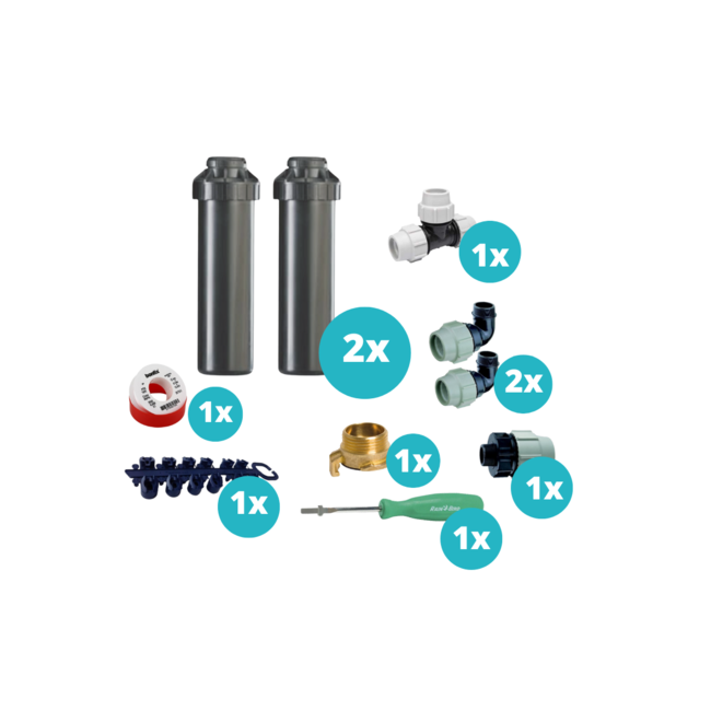 RainBird RainBird tuinsproeierset 3504-PC zonder tyleenslang | 2x pop-up sproeiers