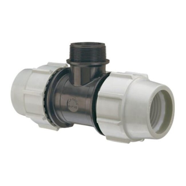 Plasson Tyleen t-stuk buitendraad | 50 t/m 75 mm