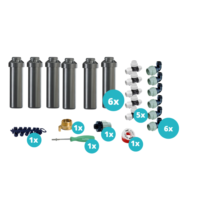 RainBird RainBird tuinsproeierset 3504-PC zonder tyleenslang | 8x pop-upsproeier