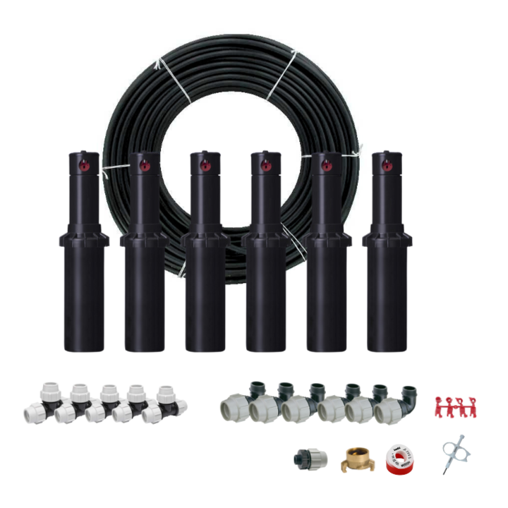 HUNTER PGP5 Turbina Per Irrigazione - Portata 6-15 M, Arco Regolabile 40°-360°, Attacco 3/4" - Colore Nero