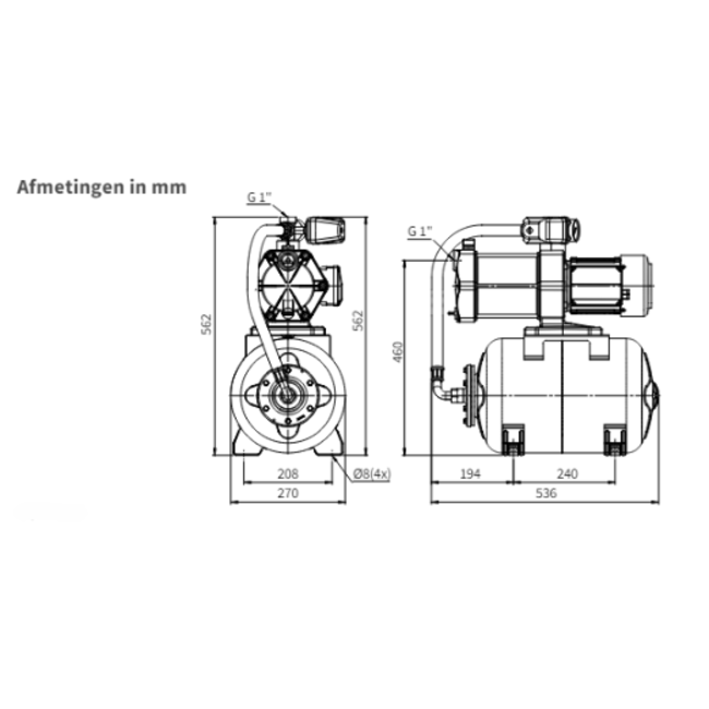 Kin Pumps Hydrofoorpomp Multirain 5/25 230V
