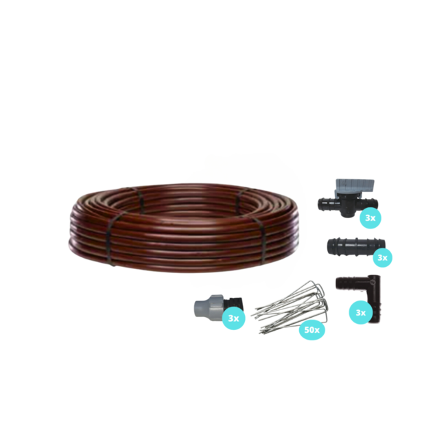 Complete druppelbevloeiingset