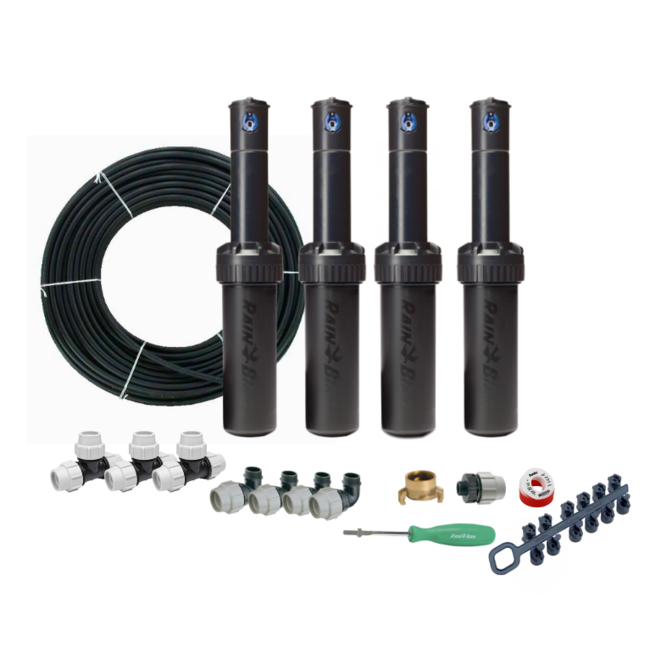 RainBird Complete Rainbird tuinsproeierset 5004 met tyleenslang | 4 pop-up sproeiers