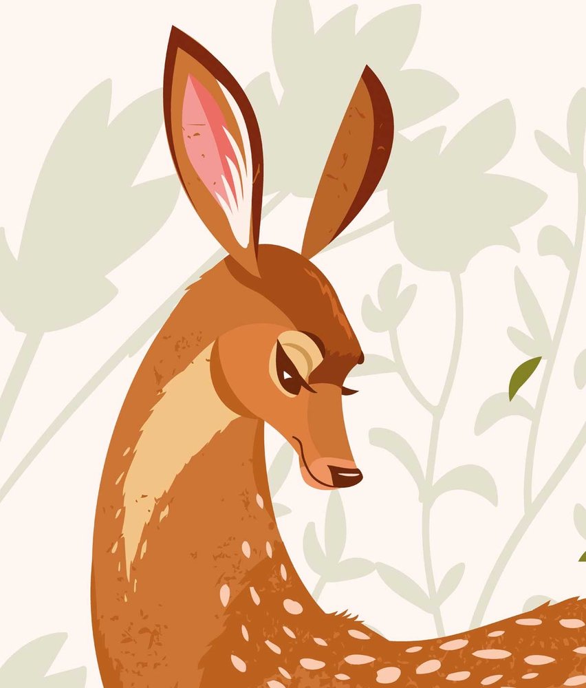 Kindertapete Happy Meadow Bambis, waschbar