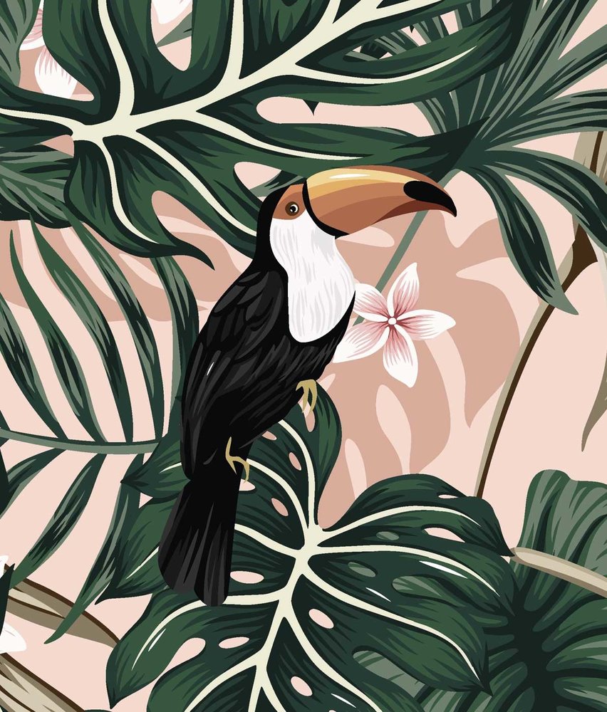 Children's wallpaper jungle Tropical Treasures, washable