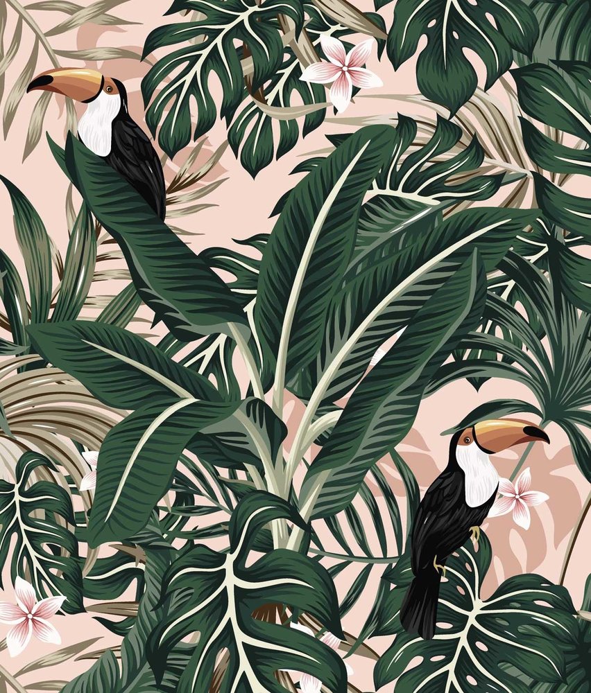 Children's wallpaper jungle Tropical Treasures, washable