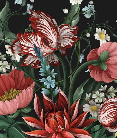 Blumentapete Blossom Blast, bunt, waschbar Blumentapete Blossom Blast, bunt, waschbar