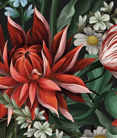 Blumentapete Blossom Blast, bunt, waschbar Blumentapete Blossom Blast, bunt, waschbar