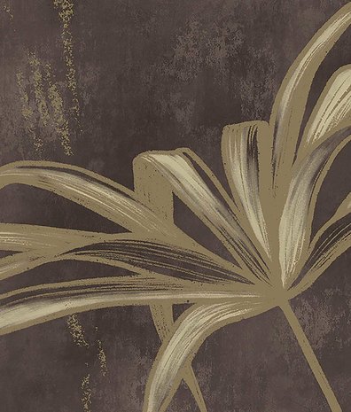 Vintage wallpaper Jungle Vibes, brown, washable