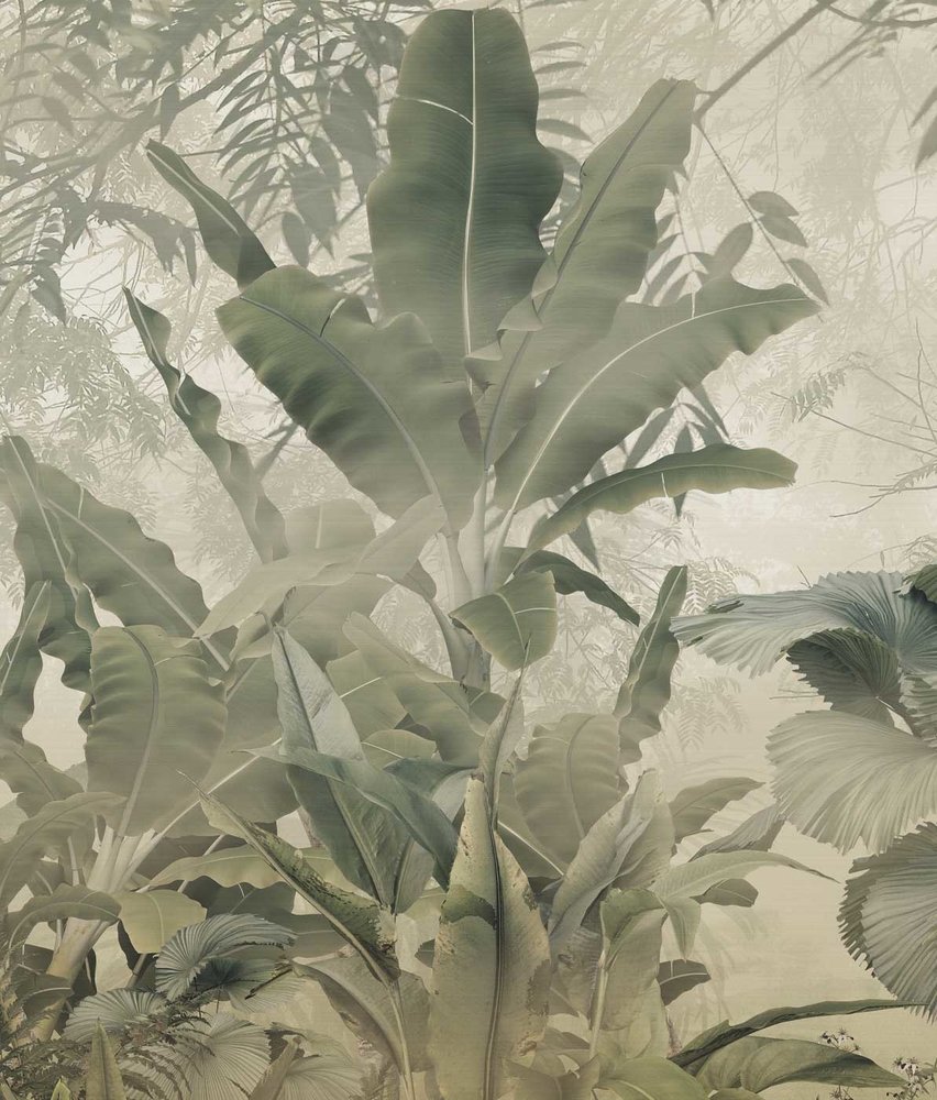 Palm behang Vintage Jungle Dreams, afwasbaar Palm behang Vintage Jungle Dreams, afwasbaar