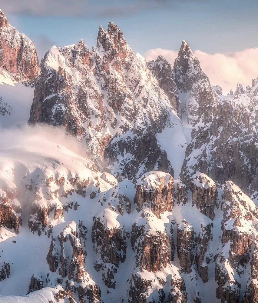 Berge Tapete Dolomite Serenity, waschbar Berge Tapete Dolomite Serenity, waschbar