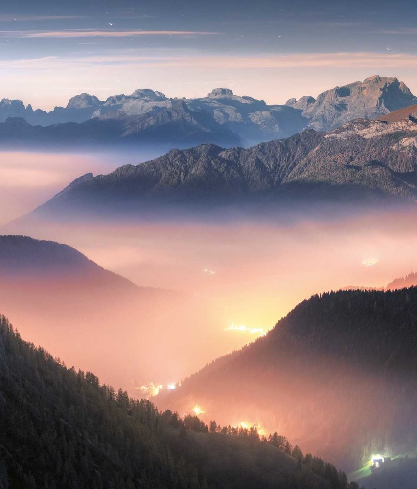 Berge Tapete Dolomite Dreams, waschbar Berge Tapete Dolomite Dreams, waschbar