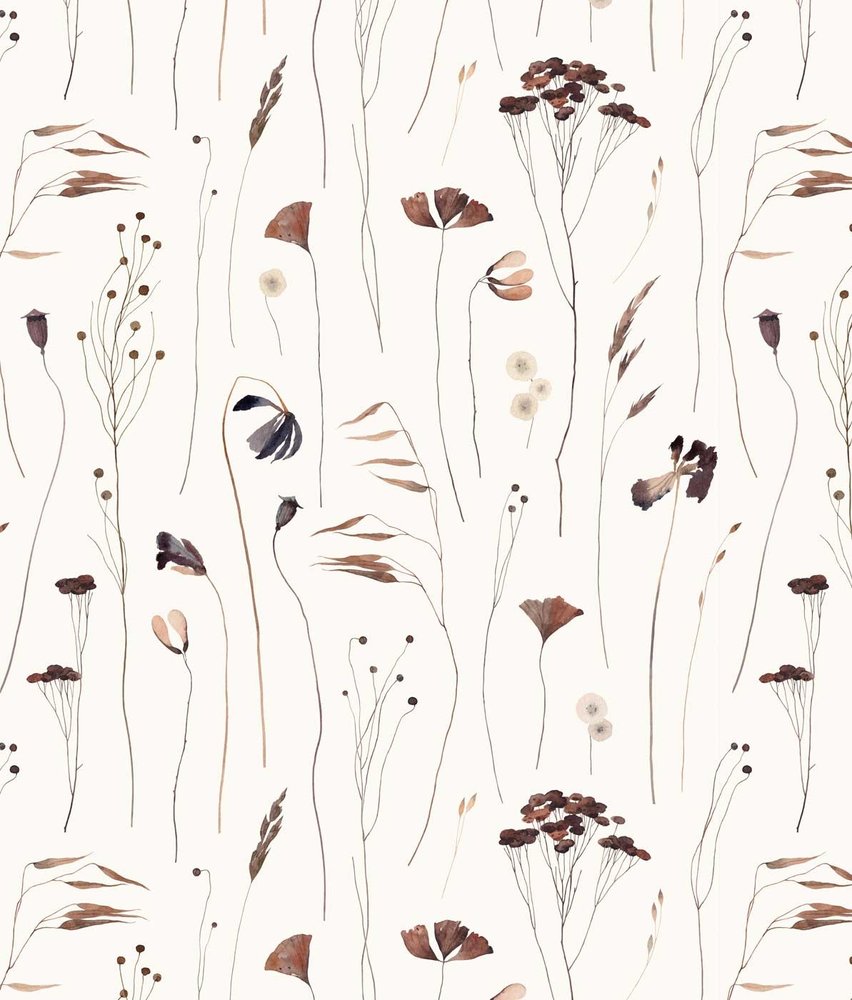 Blumentapete Meadow Serenity, beige, waschbar Blumentapete Meadow Serenity, beige, waschbar