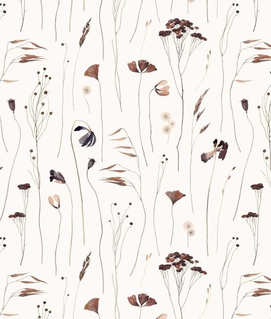 Blumentapete Meadow Serenity, beige, waschbar Blumentapete Meadow Serenity, beige, waschbar