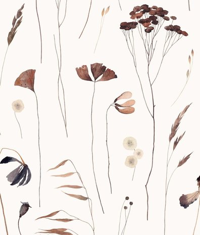 Blumentapete Meadow Serenity, beige, waschbar Blumentapete Meadow Serenity, beige, waschbar