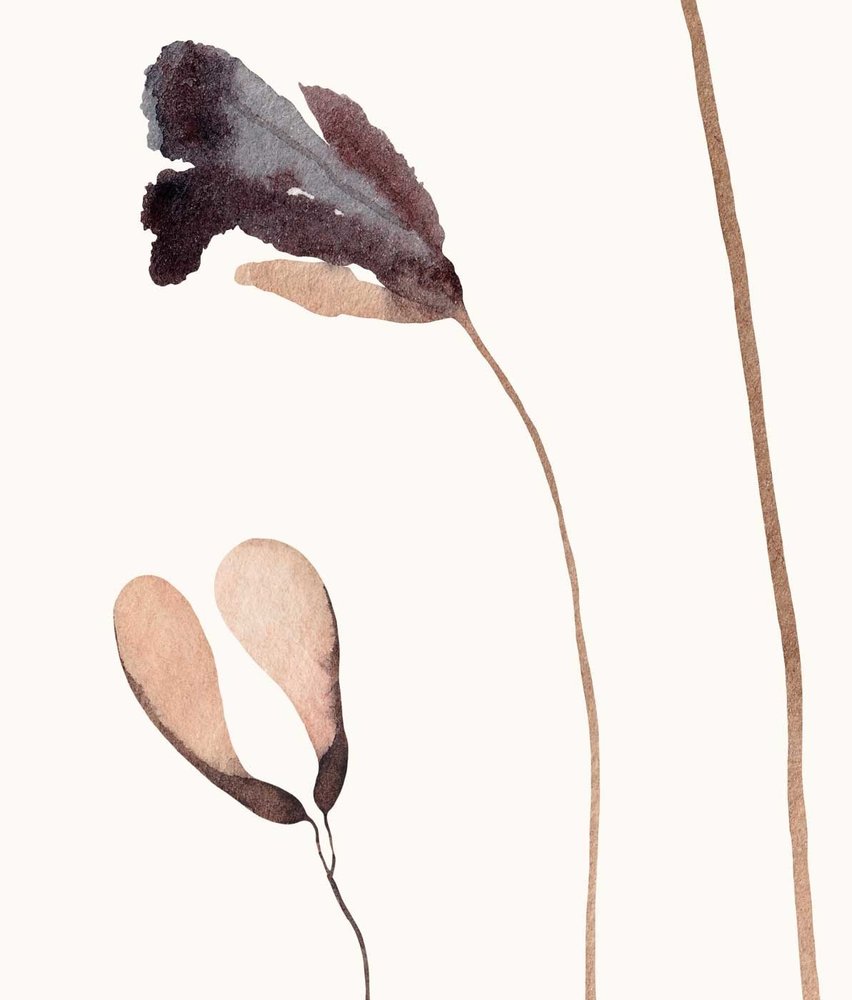 Blumentapete Meadow Serenity, beige, waschbar Blumentapete Meadow Serenity, beige, waschbar