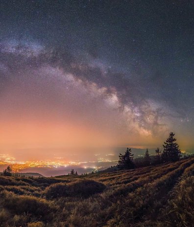 Sterren behang Stellar Nightscape, afwasbaar Sterren behang Stellar Nightscape, afwasbaar